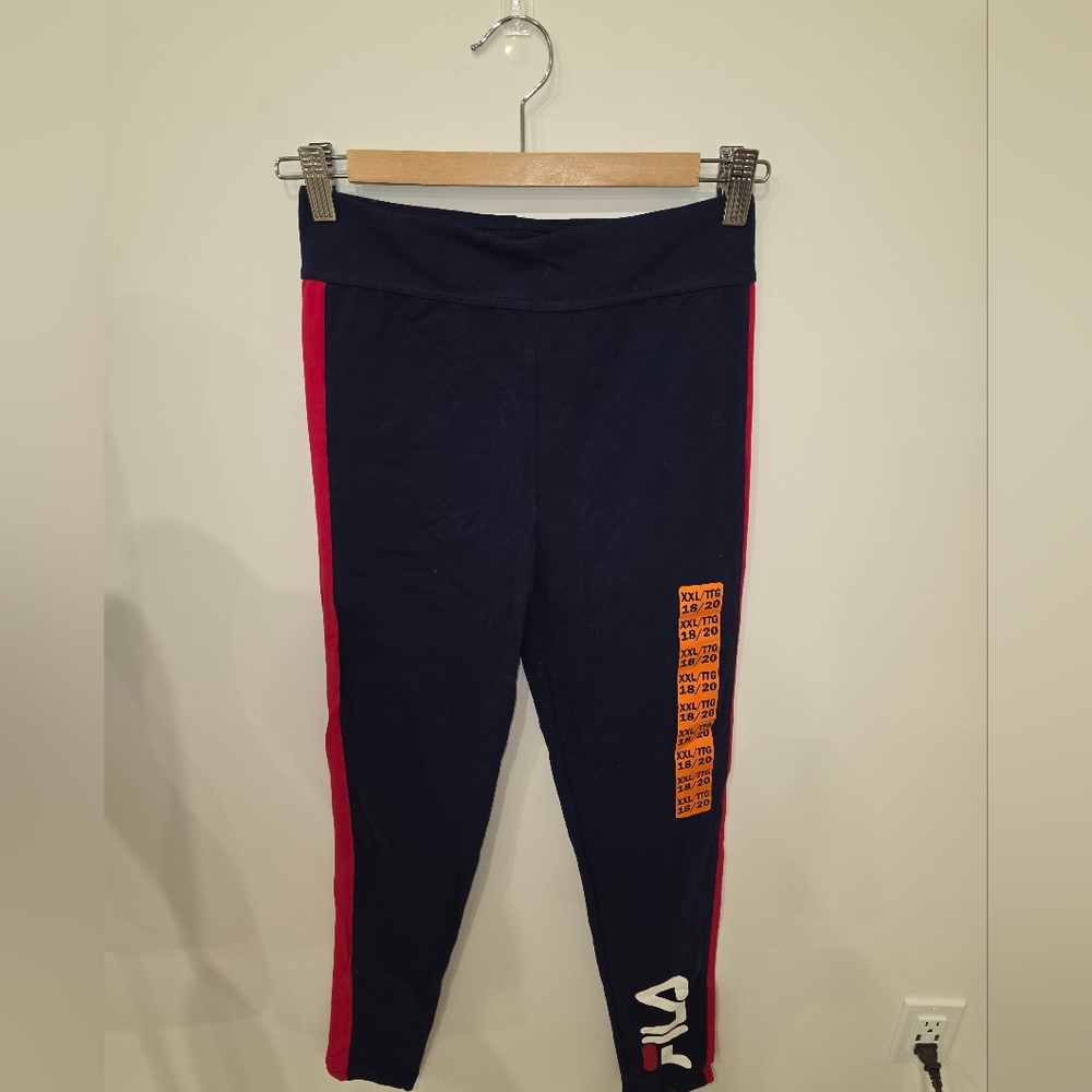 Fila 2-pack Blue and Black Athletic Leggings Nwt